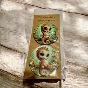 Cute Seahorse Car Coasters